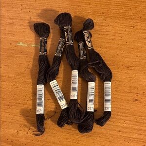 5 Dark Brown (DMC 3371) Embroidery Floss Skeins